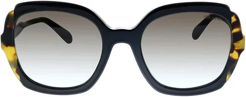 Vista 2 de Prada PR 16US 3890A7 - Lentes de sol cuadrados de plástico negro con lente gradiente gris