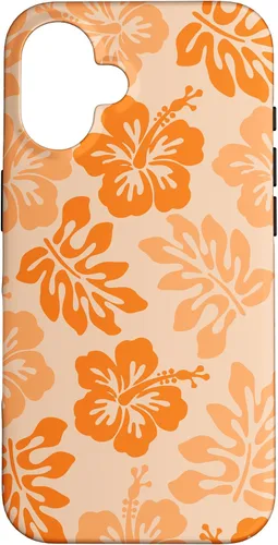 Vista 32 de Orange Hibiscus Y2K Tropical Floral Hawaiian Flowers Pattern Case for iPhone 17
