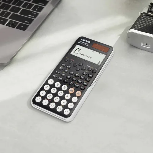 Vista 8 de OSALO Calculadora científica 252 funciones Pantalla escrita de 2 líneas y calculadoras solares de batería para estudiantes de secundaria (OS-82ES-2)