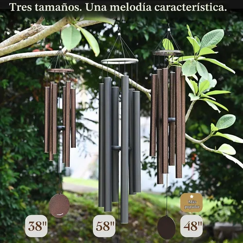 Vista 5 de Vanquer Wind Chimes for Outside Deep Tone - 38'' Wind Chimes Outdoor Clearance, Deep Tone, Windchimes Outdoors, Memorial, Sympathy Gift, Garden