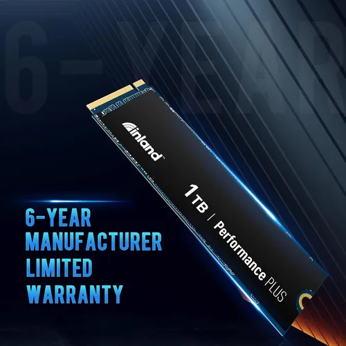 Vista 8 de INLAND Unidad interna de estado sólido SSD para juegos Performance Plus NVMe de 1 TB optimizada para PS5 - Gen4 PCIe, M.2 2280, caché DRAM, TLC 3D