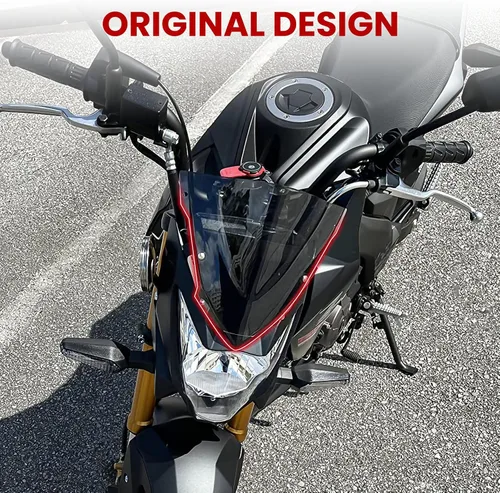 Vista 4 de GUAIMI Parabrisas de Motocicleta Deflector de Viento Pantalla Deportiva Deflector de Viento para Z125 2015-2019