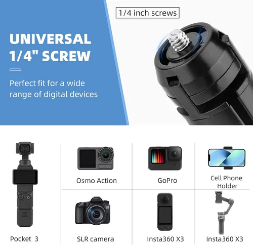 Vista 3 de Bolsillo 3 Mini Vlog Trípode Adaptador de Extensión Doble Cold Shoe Mount Cámara Extensor Marco Escritorio Soporte de Mesa Grip para DJI Osmo Pocket