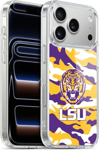 Vista 250 de Head Case Designs Funda de gel suave con licencia oficial de la Universidad Estatal de Louisiana LSU Camou compatible con Apple iPhone 7 Plus/iPhone