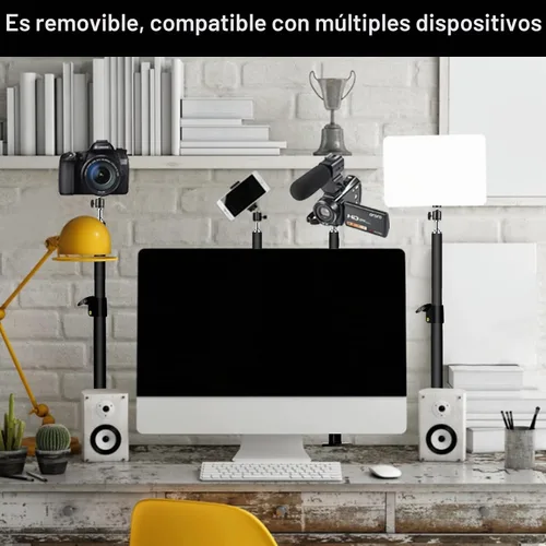 Vista 6 de Luz de video bicolor de escritorio LED, luz dominante con soporte