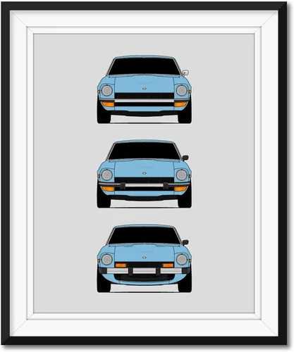 Vista 2 de Custom Car Posters Póster hecho a mano compatible con Datsun 240Z 260Z 280Z, generaciones e impresión de Datsun S30/Nissan S30 (Nissan Fairlady Z)