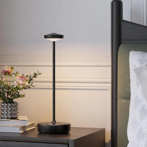 Vista 9 de Lámpara de mesa LED recargable inalámbrica, lámpara de mesa de 5000 mAh con tacto para exterior, lámpara de mesa portátil con batería, con función
