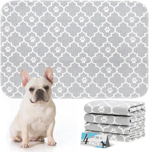 Vista 15 de Almohadillas lavables para orina de perros, 18 x 24 pulgadas, 2 unidades, almohadilla de parto para entrenamiento de cachorros, protector de suelo