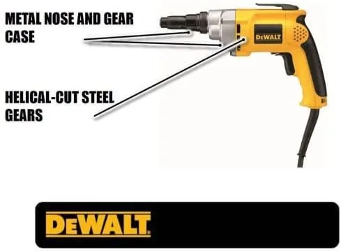Vista 3 de DEWALT Drywall Screw Gun, 6.5-Amp (DW268), Yellow