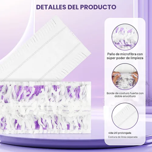 Vista 3 de Paquete de 12 repuestos desechables para mopa eléctrica Swiffer