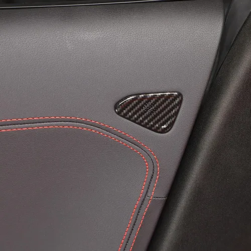 Vista 5 de Daeiclru Cubierta para altavoz de puerta lateral de automóvil compatible con Chevrolet Corvette C8 2020-2023, cubierta de anillo de sonido