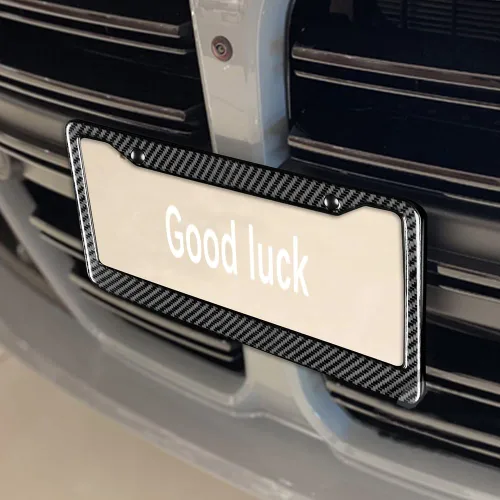 Vista 7 de 1 marco de matrícula para Tesla, juego de soporte de placa de fibra de carbono real, accesorios de automóvil adecuados para todos los modelos