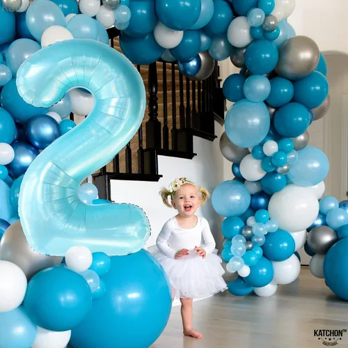Vista 226 de KatchOn Globo negro del número 1 de 40 pulgadas, globo de feliz cumpleaños Large Mylar Number One Balloon for 1st Birthday Decorations, Foil