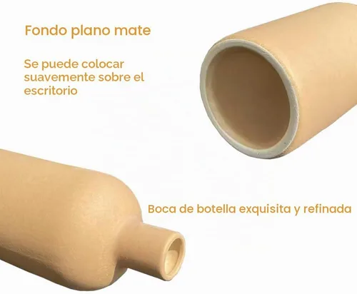 Vista 7 de Juego de 4 jarrones de cerámica neutrales para decoración de casa de campo, jarrones decorativos rústicos para centros de mesa bohemias de sala