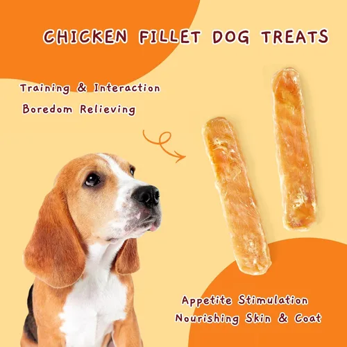 Vista 6 de Jungle Calling Dog Treats - Golosinas de entrenamiento de carne seca de pollo, aperitivos tostados lentos para perros medianos y grandes, golosinas