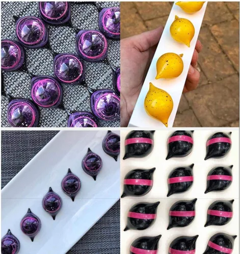 Vista 4 de Molde de chocolate reutilizable con forma de limón para fondant, molde de policarbonato para hornear, herramienta para hornear, bandeja para hornear