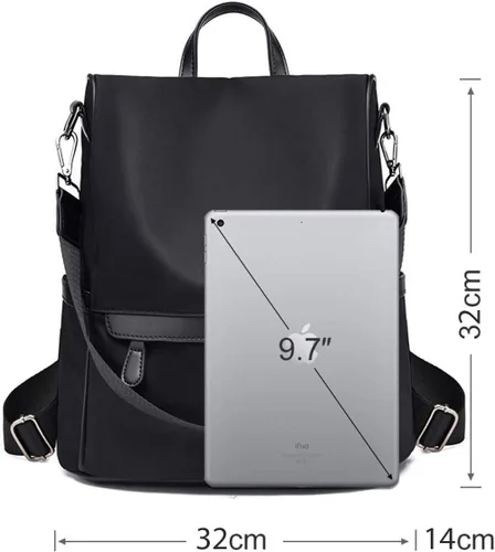 Vista 3 de Mochila antirrobo, impermeable, casual, de moda, de nailon Oxford, ligera, grande, bolsa de viaje para niñas, niñas, damas, viajes, escuela