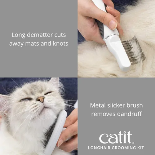 Vista 6 de Catit Senses 2.0 - Kit de aseo para gatos de pelo largo