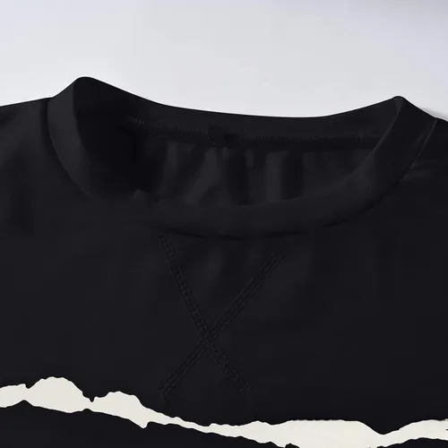 Vista 2 de Camisetas de manga larga con cuello redondo y estampado a rayas para mujer, para otoño e invierno