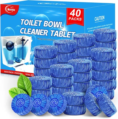 Vista 11 de Msvvko Limpiador para inodoro, tabletas limpiadoras automáticas para la cisterna del inodoro, tabletas azules para inodoro para desodorizar