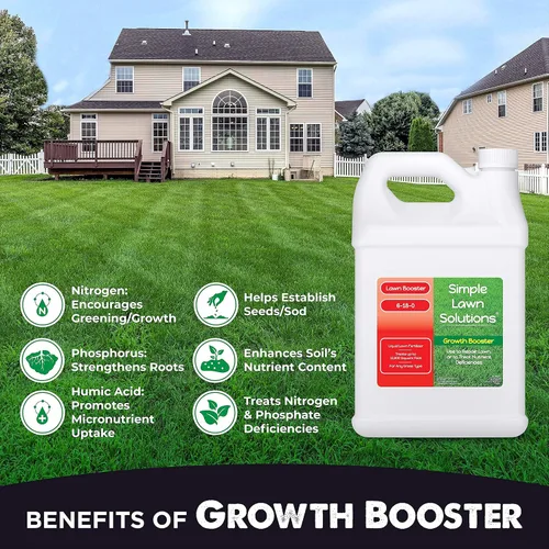 Vista 6 de Potenciador de crecimiento (32 onzas con pulverizador) y refuerzo de crecimiento (1 galón de repuesto) - Fertilizante líquido Simple Lawn Solutions