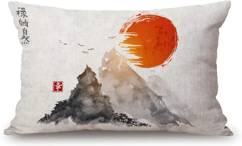 Vista 6 de Solekla Fundas de almohada de 12 x 20 pulgadas, decoración rústica de granja, fundas de almohada florales mexicanas, algodón lino, arte étnico