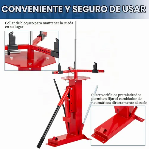 Vista 6 de Cambiador manual de neumáticos con rompecuentas, se adapta a neumáticos de 4 a 16.5 pulgadas