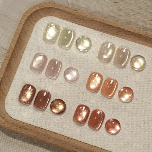 Vista 21 de GAOY Juego de esmaltes de uñas de gel con purpurina de ojo de gato con imán y galaxia colorida para ojos de gato holográficos, manicura de gel