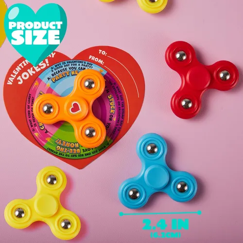 Vista 5 de JOYIN 28 unidades de juguete antiestrés con tarjetas de regalo, juguete de dedo con spinner para niños, juguete de favor de fiesta para intercambio