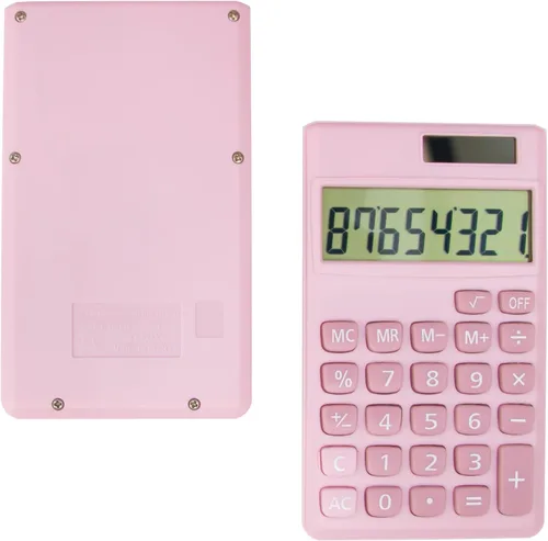 Vista 5 de Calculadoras Estándar Básicas Calculadora Digital Pequeña de Escritorio con Pantalla LCD de 8 Dígitos, Energía Solar y Batería Calculadora