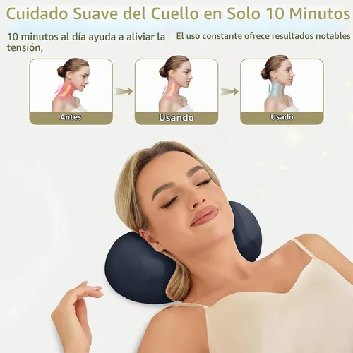 Vista 4 de HydroAurum Cervical Neck Pillow, 100% Memory Foam Neck Roll Pillow for Neck and Shoulder Pain Relief, Orthopedic Support for Office Workers, Drivers