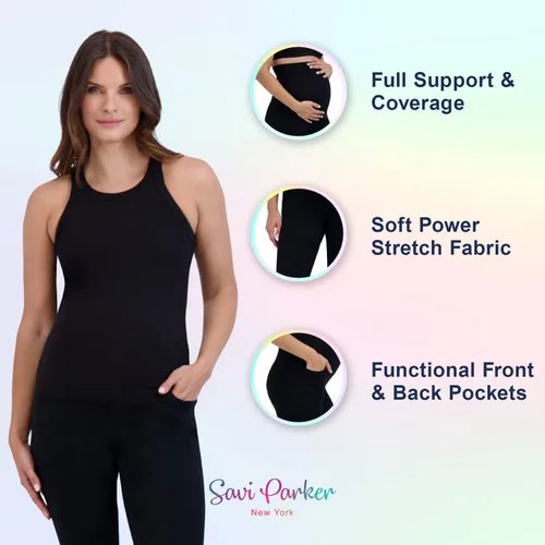 Vista 4 de Savi Parker Womens Maternity Jeans Over The Belly - Pregnancy Clothes for All Seasons, Maternity Pants