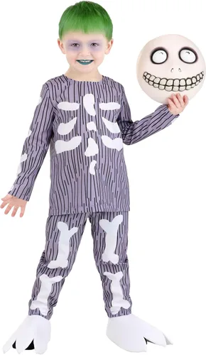 Vista 8 de ¡Únete a la banda de secuaces de Oogie Boogie! Disfraz de barril para niños pequeños de Nightmare Before Christmas