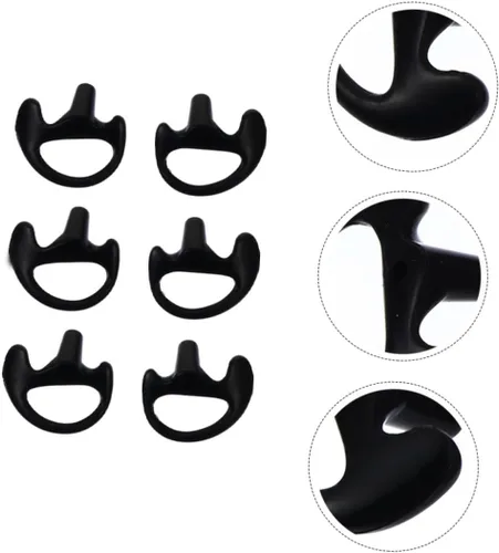 Vista 9 de 3 pares de moldes de silicona para oídos, tubo acústico, para negro, cómodo, no deformable, ajuste seguro para ejercicio