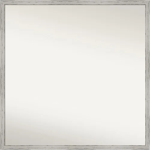 Vista 173 de Amanti Art Espejo de baño blanco para sobre el fregadero, 22 x 45 pulgadas, espejo de tocador rectangular blanco Lucie, marco de madera moderno