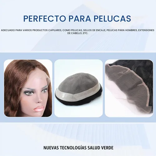 Vista 6 de Tiras de cinta para pelucas, 36 piezas, cinta adhesiva transparente de doble cara, para peluca de encaje, peluca de Toupee (contorno A)