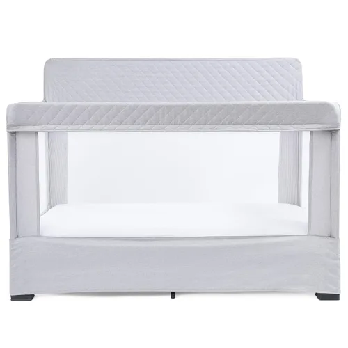 Vista 12 de Cuna de tamaño completo Baby Delight Lunaire Cuna transpirable de malla para bebé Cama de bebé con ensamblaje sin herramientas Tweed