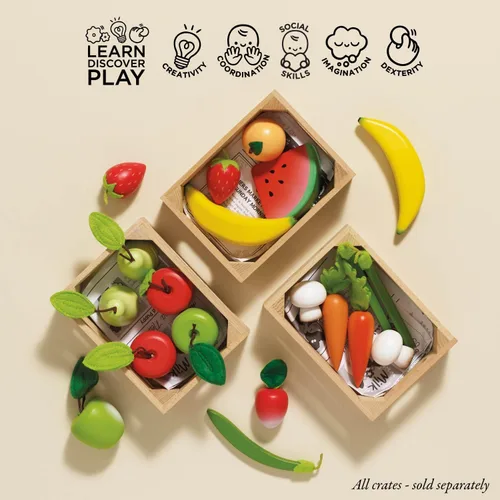 Vista 4 de Honeybake, Le Toy Van - Juguete para niños, verduras, de madera prémium, 5 al día
