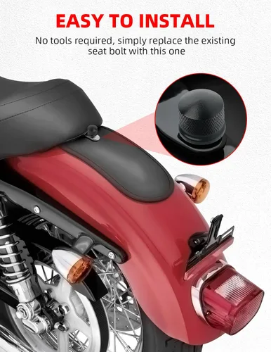 Vista 6 de Amazicha Kit de montaje de tuerca de tornillo de acero inoxidable negro compatible con Harley Davidson Touring Sportster Softail Dyna 1996-2026