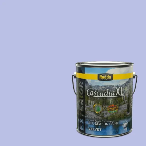 Vista 162 de Rodda Paint CASCADIA XL Pintura e imprimación de satén exterior en uno, cuarto de galón, bikini lavanda