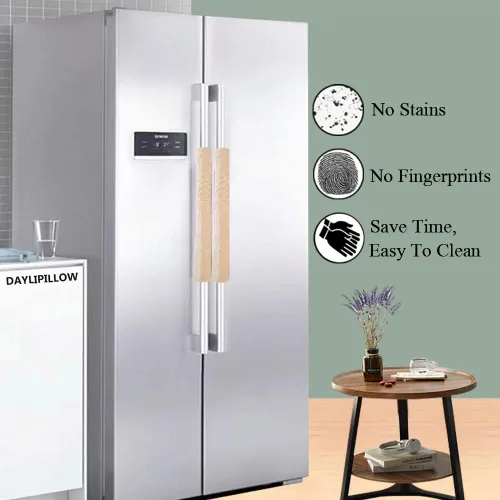 Vista 3 de Fundas para manijas de refrigerador, juego de fundas para manijas de electrodomésticos de cocina, horno microondas, nevera o lavavajillas, protector