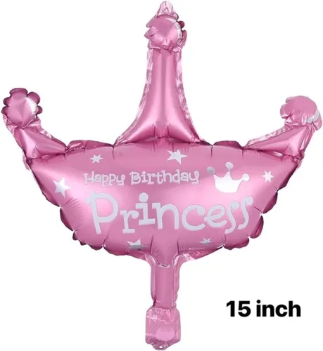 Vista 3 de Globos morados del número 1 de 40 pulgadas con corona de princesa, globos de helio de aluminio número 1, decoraciones de fiesta de primer cumpleaños