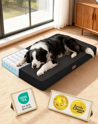 Vista 31 de OhGeni Cama ortopédica para perros pequeños, espuma viscoelástica 01-gris