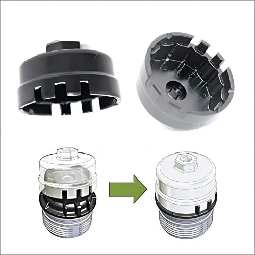 Vista 4 de Llave de filtro de aceite para Toyota, Lexus, RAV4, Camry, Tundra, Highlander, Sienna y más tazas estilo tapón de filtro de aceite herramienta