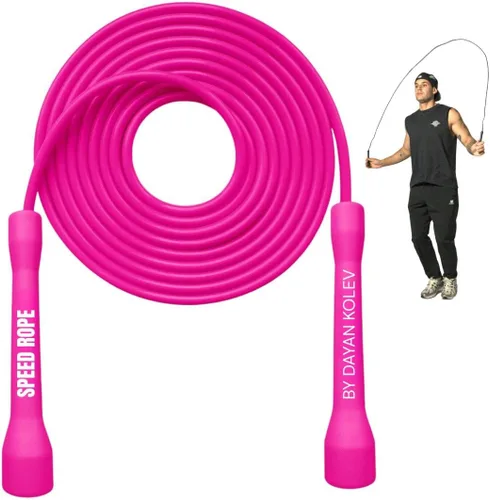 Vista 12 de Cuerda de Saltar Rápida Swissskip de Dayan Kolev, Cuerda de Saltar de PVC de 5mm, Excelente para Principiantes y Atletas Avanzados, Diseñada