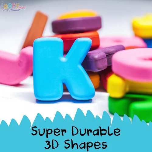 Vista 3 de Crayones flexibles para niños, artes y manualidades, suministros escolares, lápices de letras y números 3D, no necesita afilar, colores surtidos
