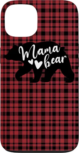 Vista 7 de Mama Bear Buffalo Black and Red Plaid Family Women Mom Gifts Case for iPhone 17