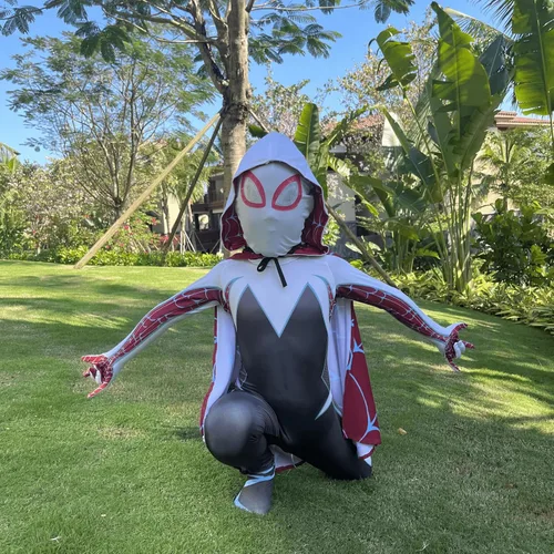 Vista 2 de XNSGAO Disfraz de cosplay de Halloween para niñas fantasma