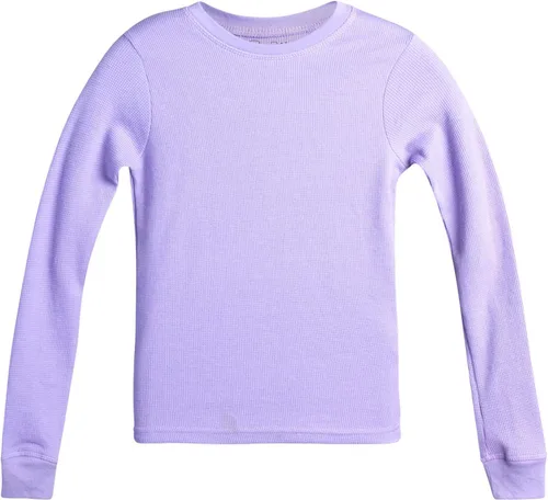 Vista 5 de Rene Rofe Conjunto de ropa interior térmica para niña, camiseta de punto gofre de 4 piezas y pantalones largos (2T-16)