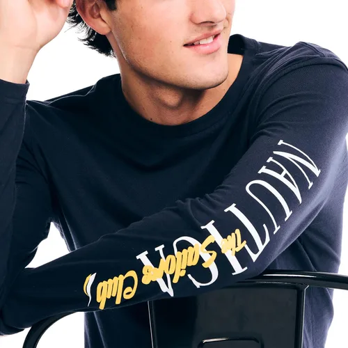 Vista 3 de Nautica Camiseta estampada de manga larga para hombre